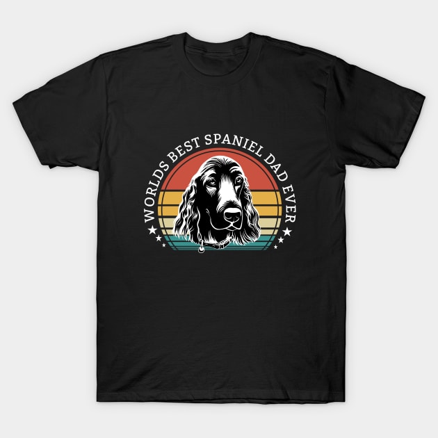 Spaniel - Worlds Best Spaniel Dad Ever T-Shirt by Kudostees